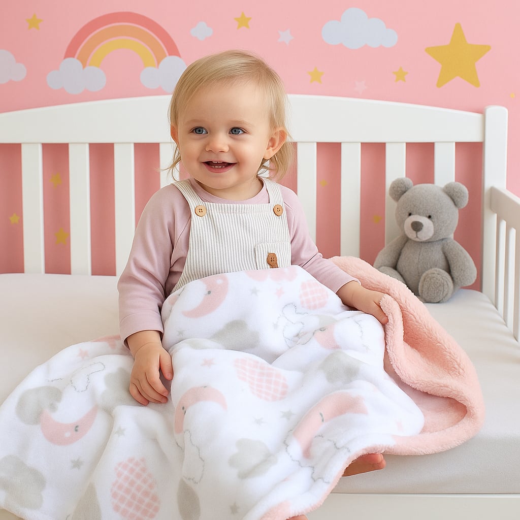 Couverture Bébé en Flanelle Ultra Douce – Chaude & Confortable