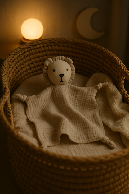 Doudou Bébé en Mousseline – Coton Ultra Doux & Apaisant