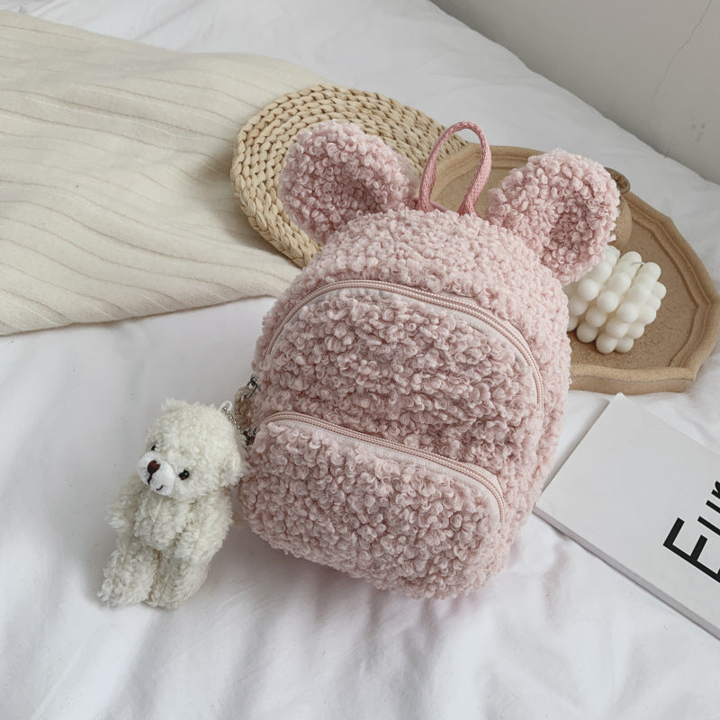 Petit sac à dos peluche pour enfant - Lapin-Ourson