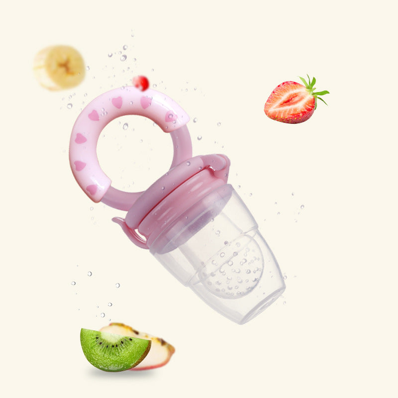 Anneau Grignoteur Bébé en Silicone – Découverte Alimentaire Sécurisée / Fruit & Légumes