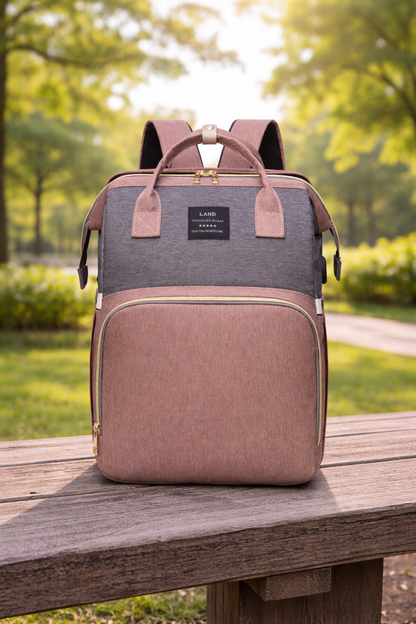 Sac à Langer 3-en-1 avec Lit Bébé Intégré – Grande Capacité & Isotherme