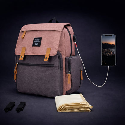 Sac à Langer Premium avec port USB - Grande capacité, Rangement optimal, Étanche & Durable