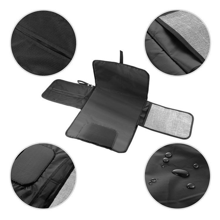 Matelas à Langer Portable Pliable – Tapis de Change Imperméable avec Pochette de Rangement | Voyage & Sorties Bébé