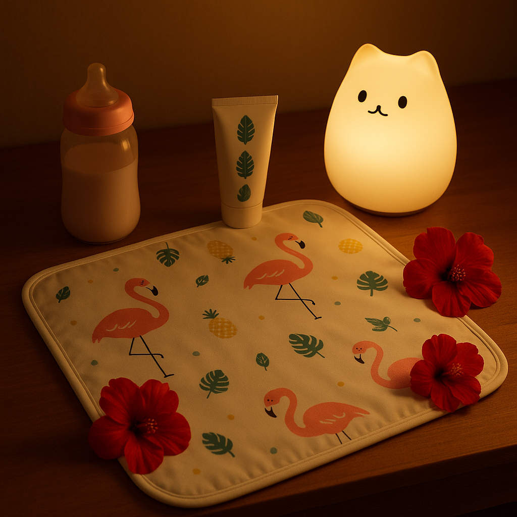 Tapis à langer portable – Imperméable, pliable & ultra doux