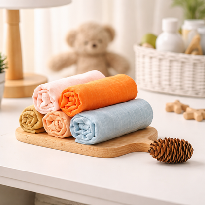 Bavoir Bébé en Gaze de Coton – Ultra Doux & Absorbant