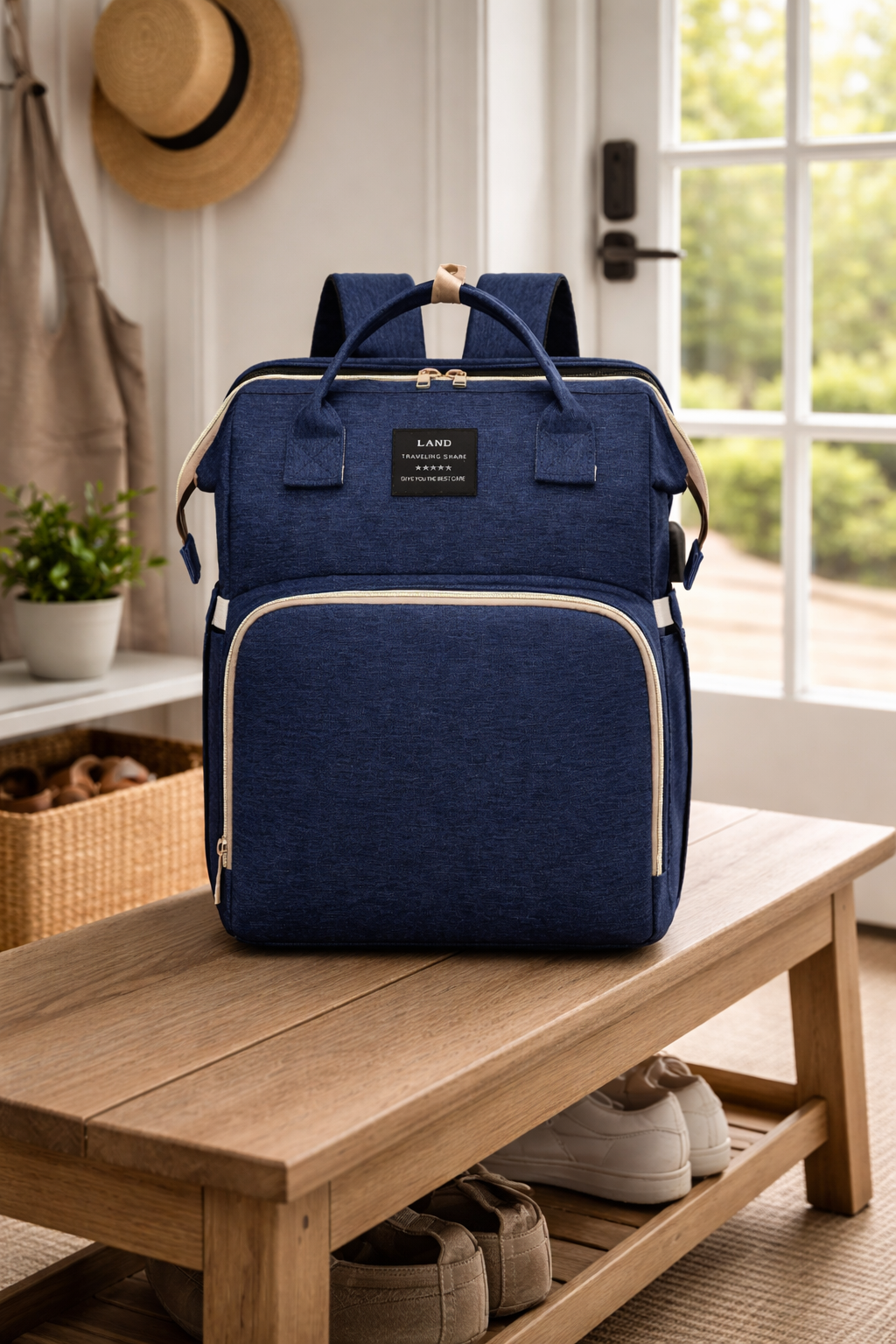 Sac à Langer 3-en-1 avec Lit Bébé Intégré – Grande Capacité & Isotherme