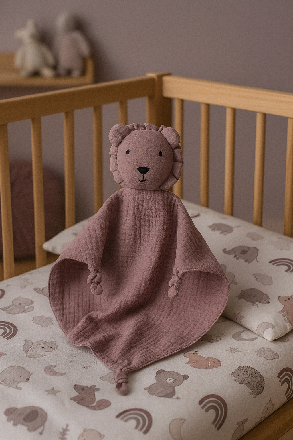 Doudou Bébé en Mousseline – Coton Ultra Doux & Apaisant