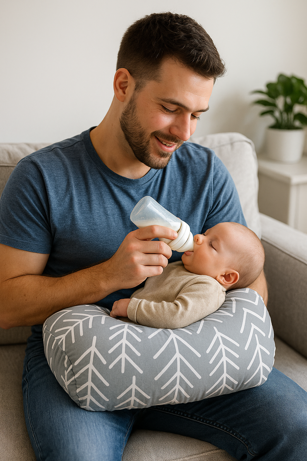 Coussin d’Allaitement Portable | Support de Bras pour Allaiter & Donner le Biberon