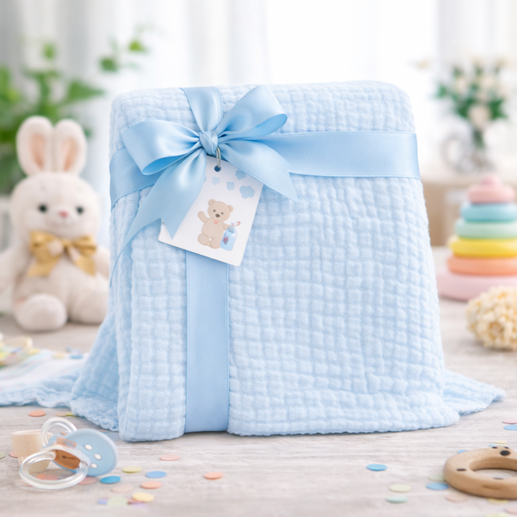 Couverture Bébé en Coton Ultra Doux - Légère & Respirante