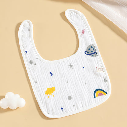 Bavoir Doux & Absorbant – 100% Coton pour Repas Sans Soucis