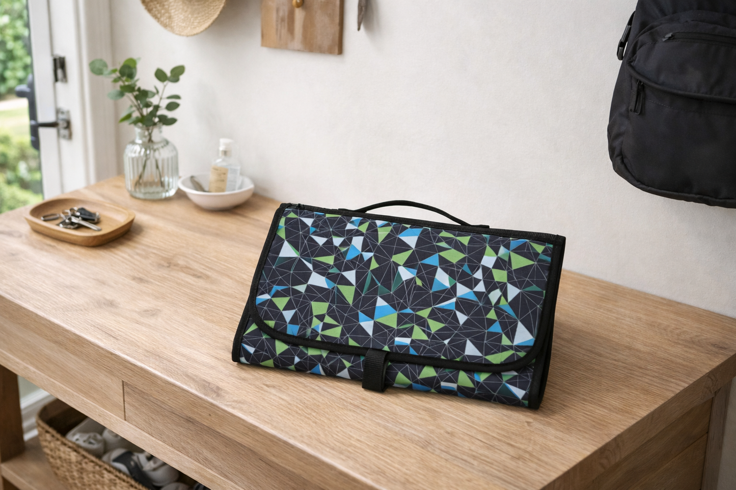 Matelas à Langer Portable Pliable – Tapis de Change Imperméable avec Pochette de Rangement | Voyage & Sorties Bébé