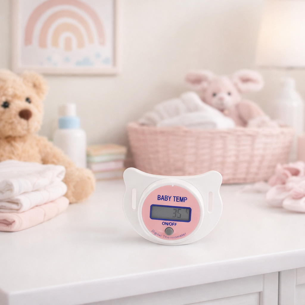 Tétine Thermomètre Bébé – Mesure de Température Douce & Sécurisée