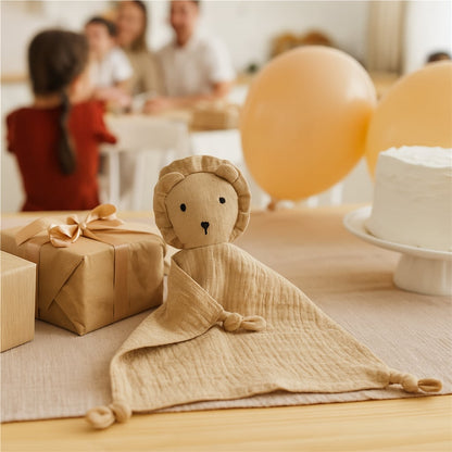 Doudou Mousseline Bébé – Doux & Réconfortant 🐻✨