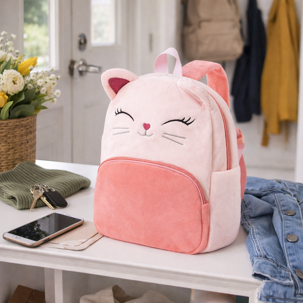 Sac à dos enfant en peluche – Chat mignon