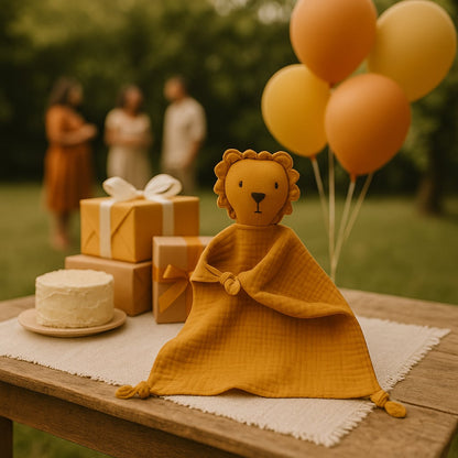 Doudou Mousseline Bébé – Doux & Réconfortant 🐻✨