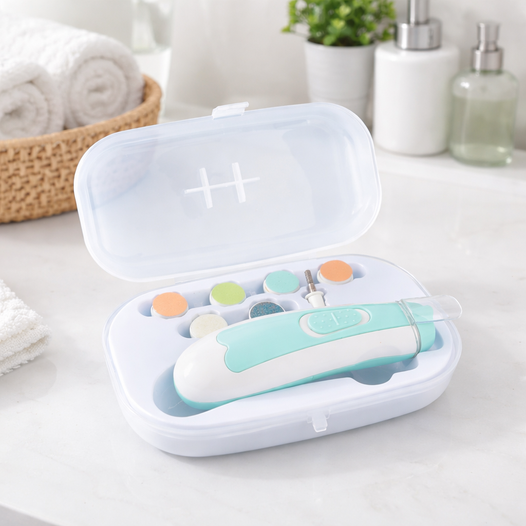 Coupe-Ongles Électrique Bébé – Soin Doux & Sécurisé | Anti-Pincement | Nouveau-Né à 3 Ans