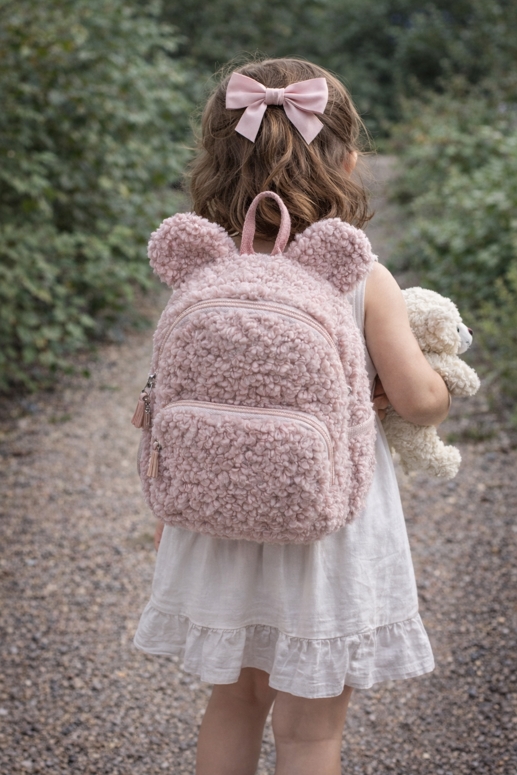 Petit sac à dos peluche pour enfant - Lapin-Ourson