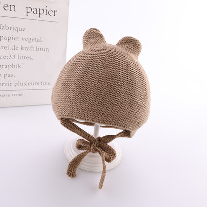 Bonnet Bébé en Tricot Ultra Doux - Style Ourson avec Oreilles (4 à 28 mois)