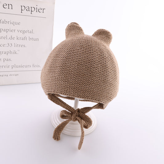 Bonnet Bébé en Tricot Ultra Doux - Style Ourson avec Oreilles (4 à 28 mois)