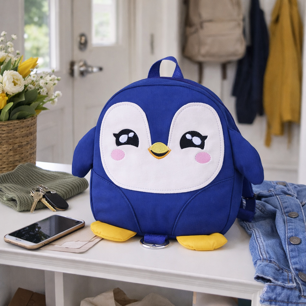 Sac à Dos Pingouin Enfant (2–6 Ans) – Léger, Mignon & Confortable