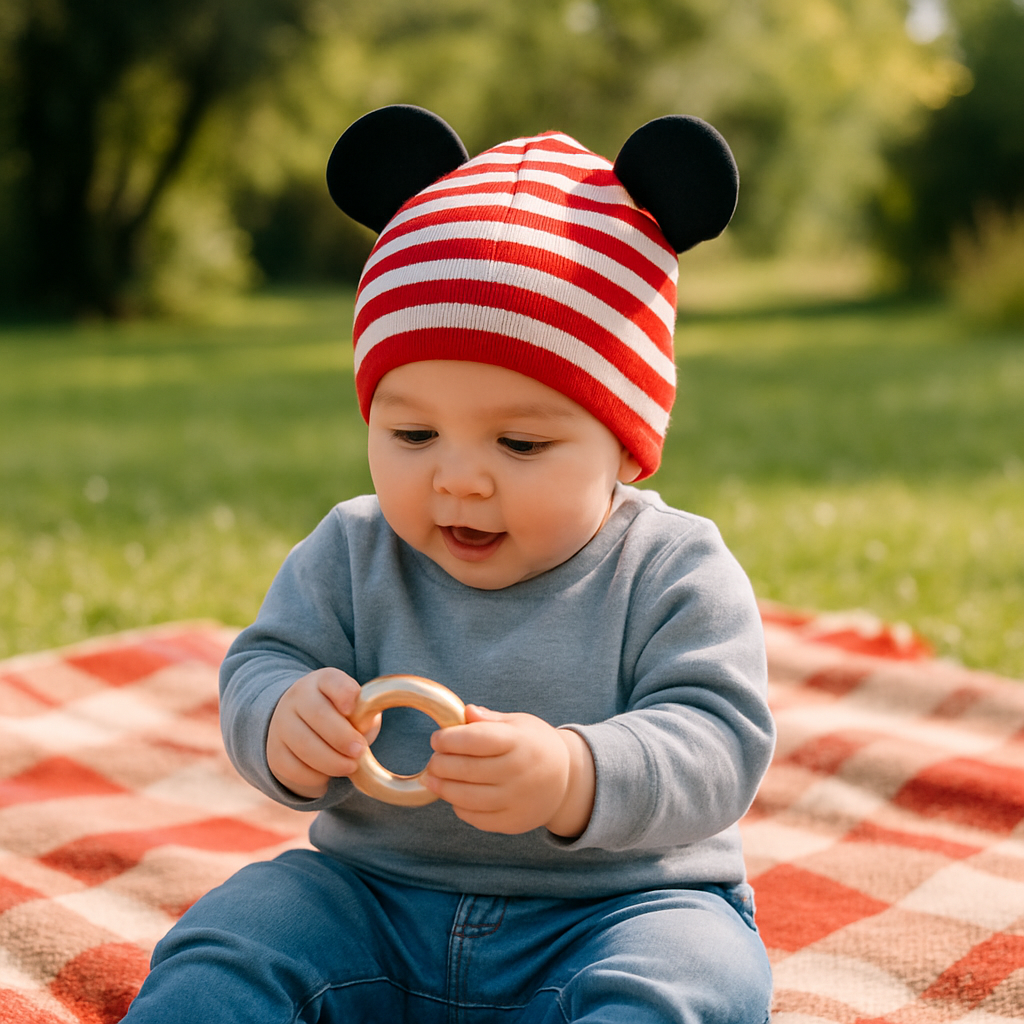 Bonnet Bébé Ourson Chaud, Doux & Confortable – Taille Unique 0–24 mois | Unisexe