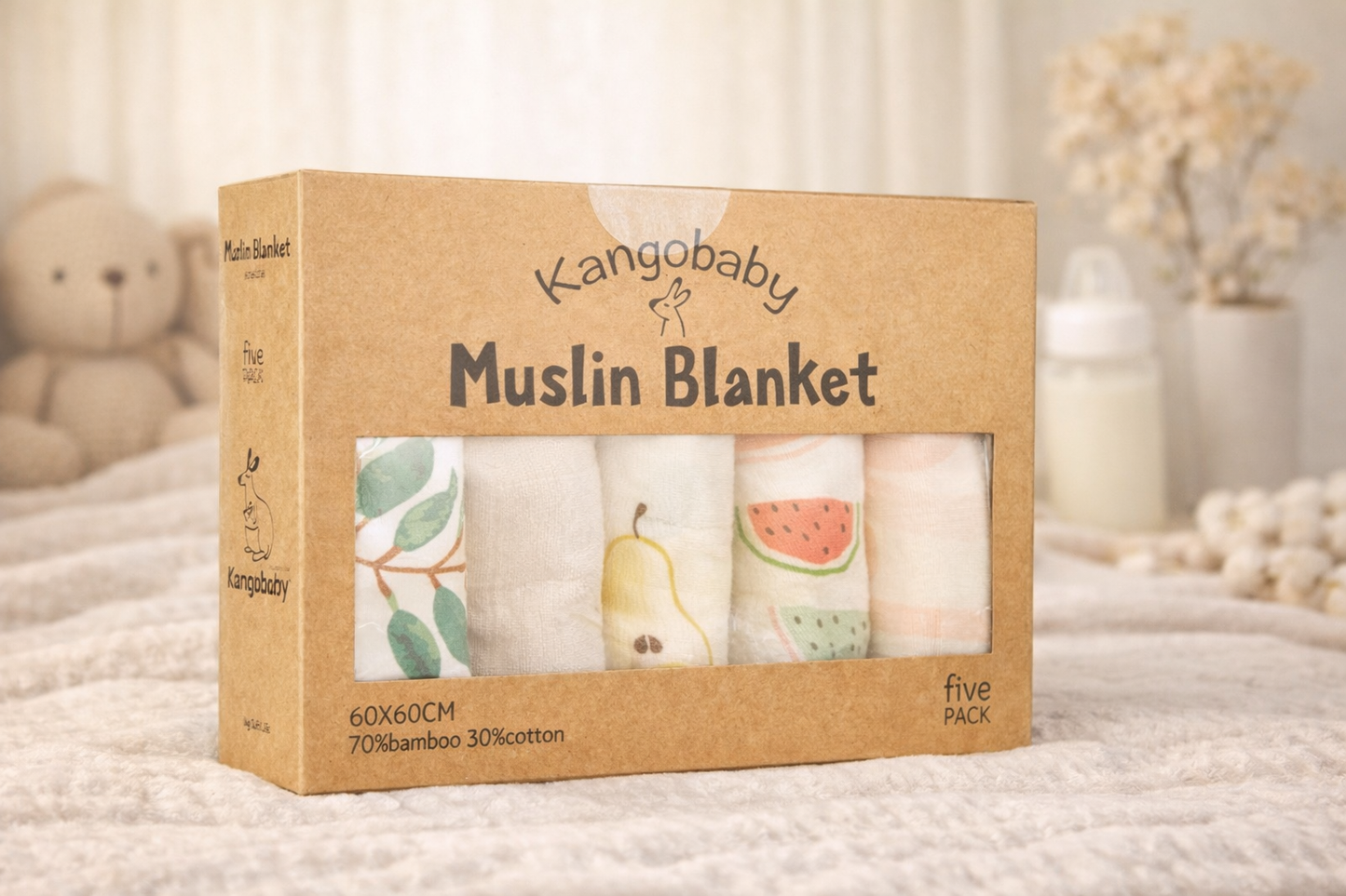 Bavoirs Bébé Ultra Doux en Gaze (Pack de 5)