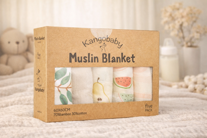 Bavoirs Bébé Ultra Doux en Gaze (Pack de 5)