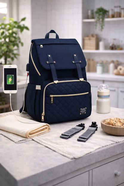 Sac à Langer Premium avec port USB - Grande capacité, Rangement optimal, Étanche & Durable