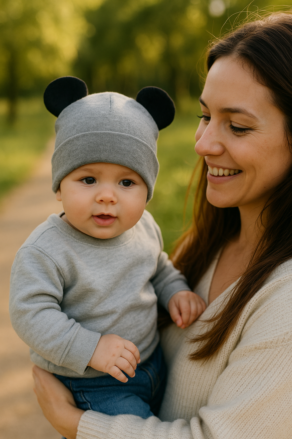Bonnet Bébé Ourson Chaud, Doux & Confortable – Taille Unique 0–24 mois | Unisexe