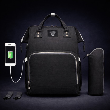 Sac à Langer Premium avec port USB - Grande capacité, Rangement optimal, Étanche & Durable