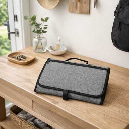 Matelas à Langer Portable Pliable – Tapis de Change Imperméable avec Pochette de Rangement | Voyage & Sorties Bébé