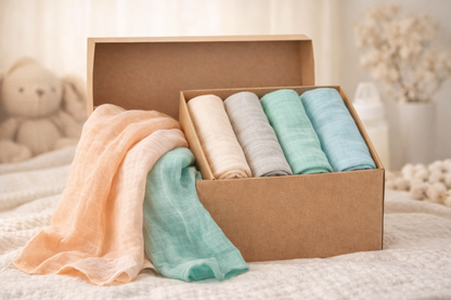 Bavoirs Bébé Ultra Doux en Gaze (Pack de 5)