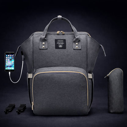 Sac à Langer Premium avec port USB - Grande capacité, Rangement optimal, Étanche & Durable