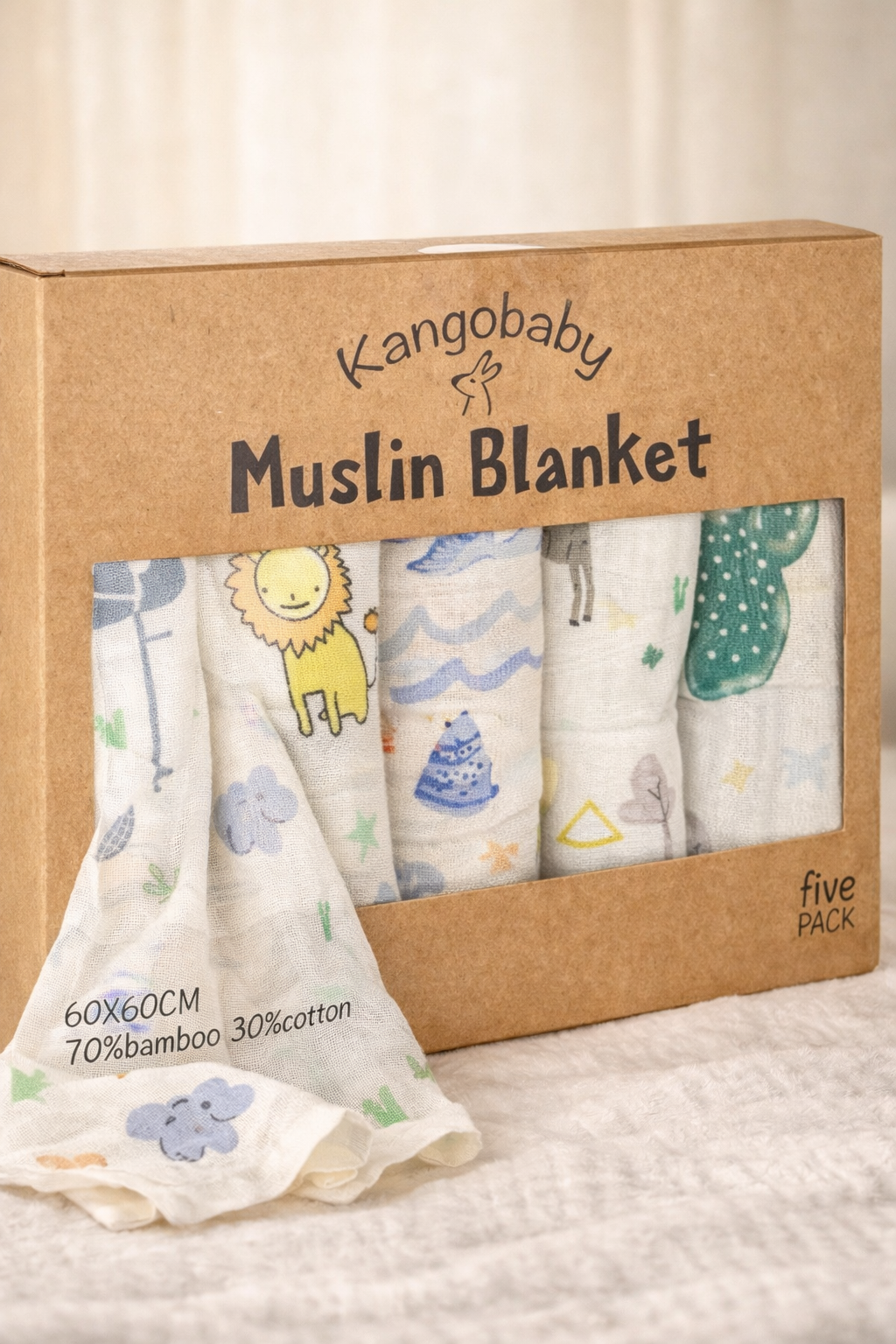 Bavoirs Bébé Ultra Doux en Gaze (Pack de 5)