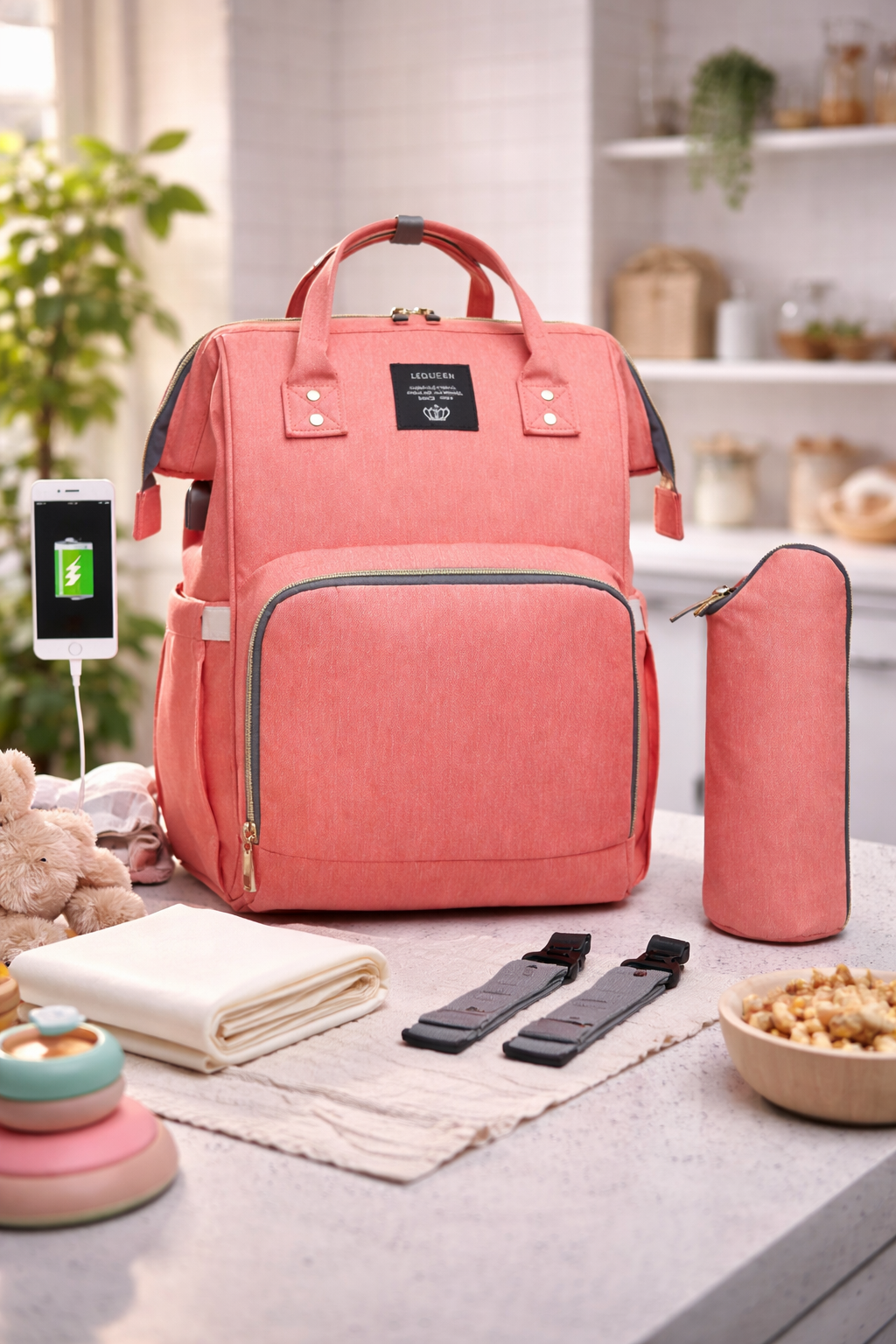 Sac à Langer Premium avec port USB - Grande capacité, Rangement optimal, Étanche & Durable