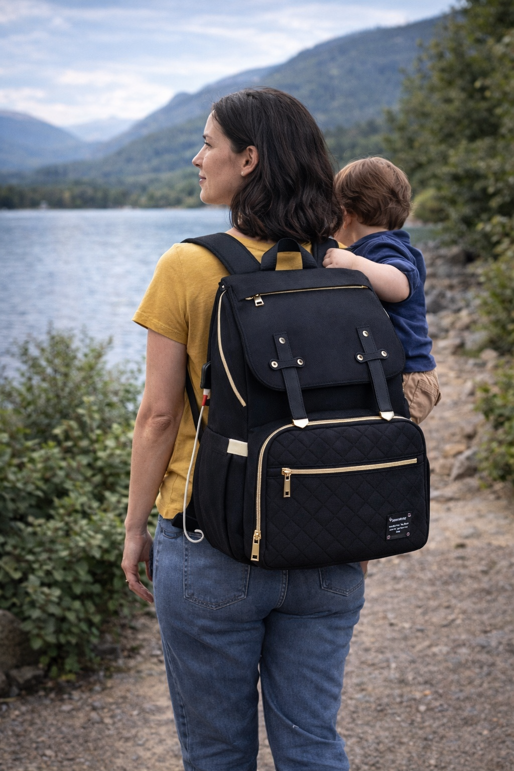 Sac à Langer Premium avec port USB - Grande capacité, Rangement optimal, Étanche & Durable