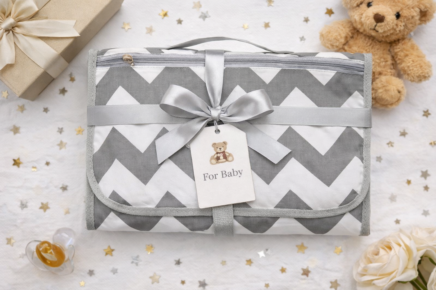 Matelas à Langer Portable Pliable – Tapis de Change Imperméable avec Pochette de Rangement | Voyage & Sorties Bébé