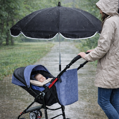 ☂️ Parasol Universel 360° pour Poussette – Protection Soleil & UV | Ajustable & Sécurisé