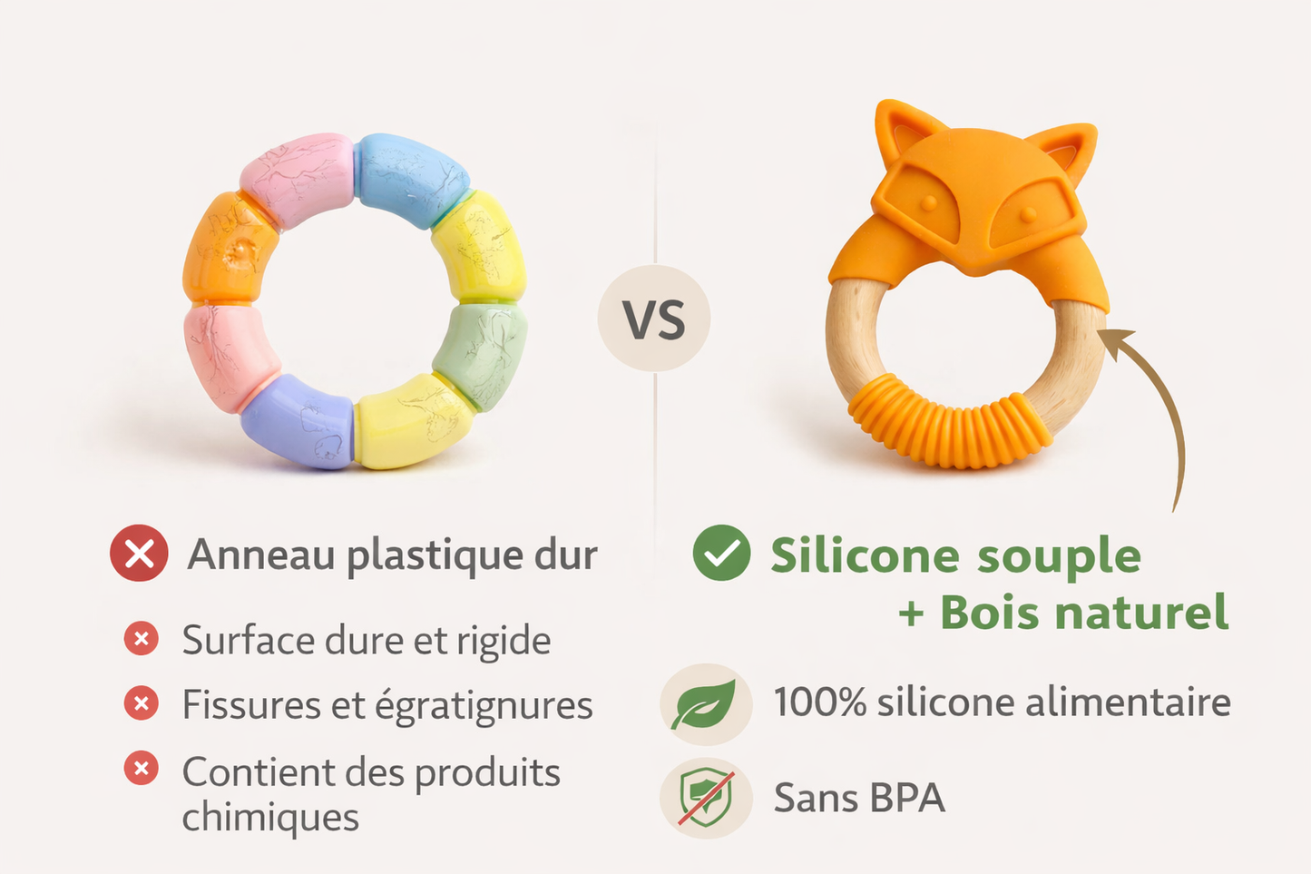 Anneau de Dentition Renard – Soulage Immédiatement les Gencives