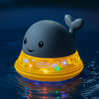 Baleine Magique de Bain – Jet d’Eau + Lumières LED & Musique | Jouet Amusant