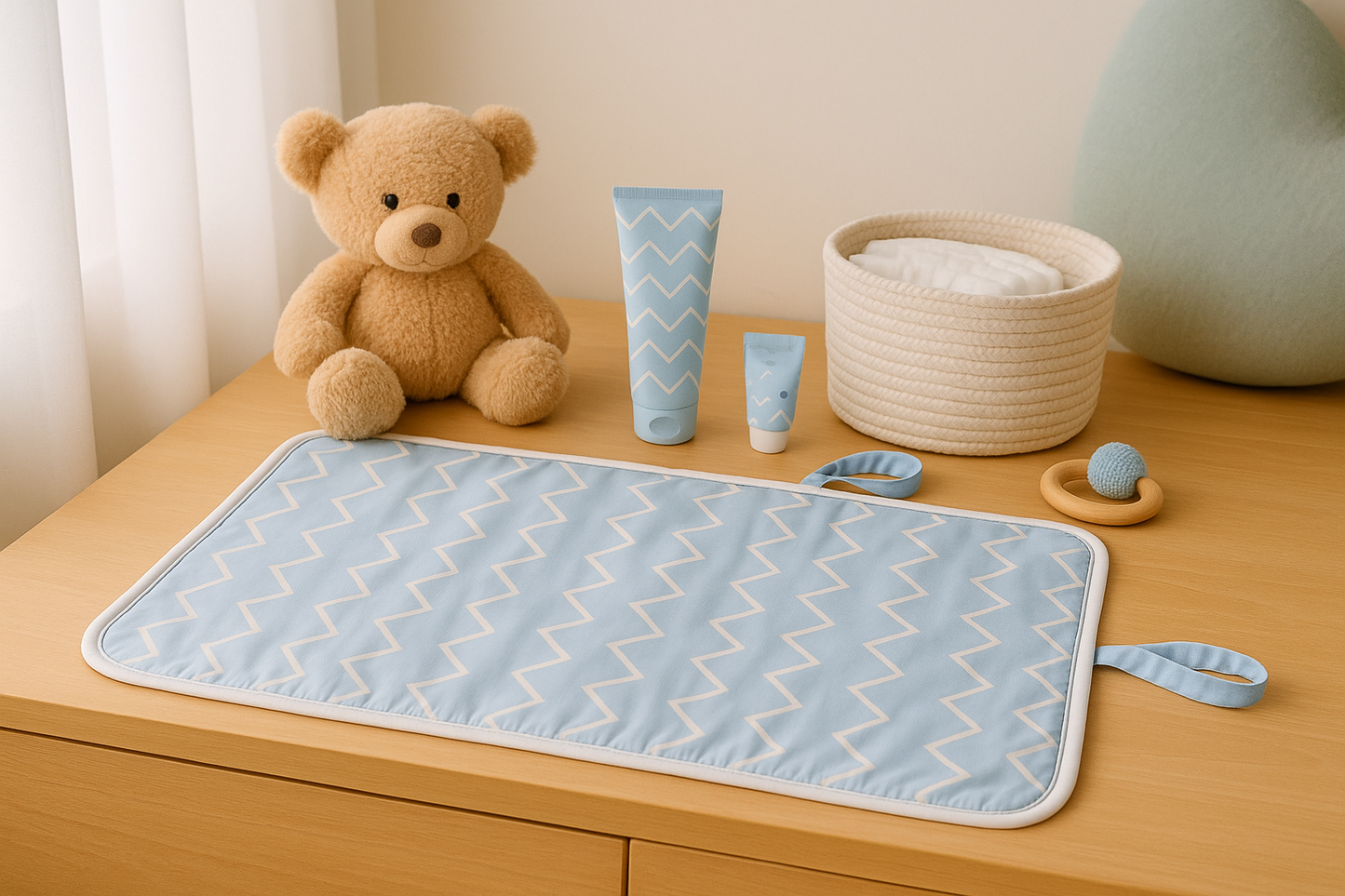 Tapis à langer portable – Imperméable, pliable & ultra doux