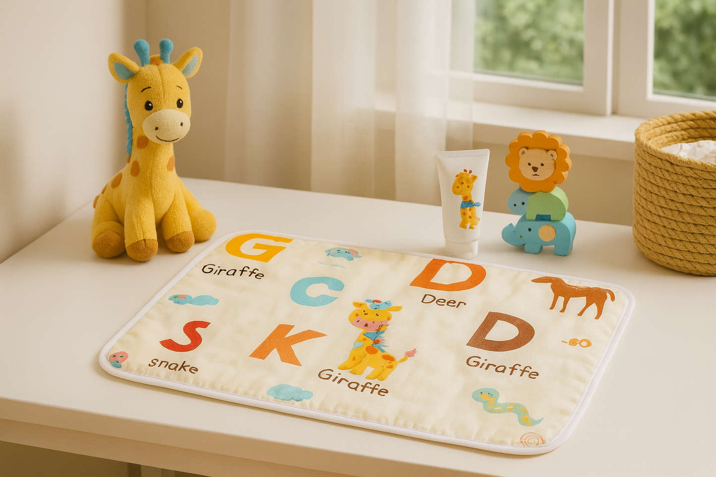 Tapis à langer portable – Imperméable, pliable & ultra doux