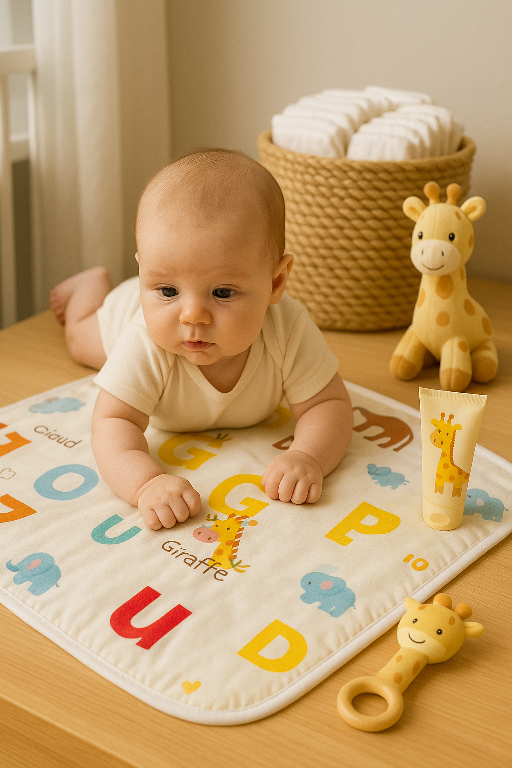 Tapis à langer portable – Imperméable, pliable & ultra doux