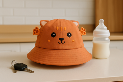 Chapeau Soleil Bébé Mignon – Animaux (Chat / Grenouille)