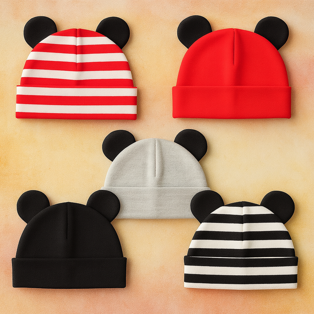 Bonnet Bébé Ourson Chaud, Doux & Confortable – Taille Unique 0–24 mois | Unisexe