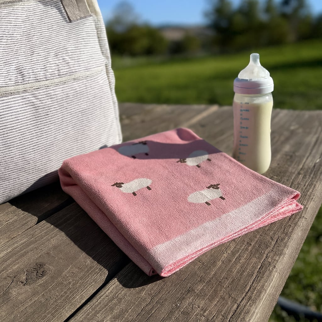 Couverture Bébé Douce en Coton – Coupe-Vent & Multi-Usage (Poussette, Lit, Sorties)