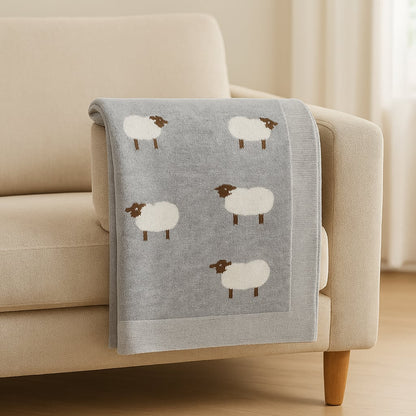 Couverture Bébé Douce en Coton – Coupe-Vent & Multi-Usage (Poussette, Lit, Sorties)