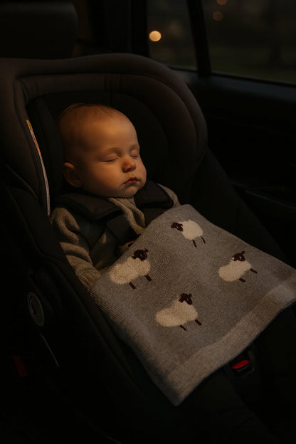 Couverture Bébé Douce en Coton – Coupe-Vent & Multi-Usage (Poussette, Lit, Sorties)