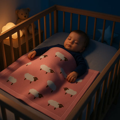 Couverture Bébé Douce en Coton – Coupe-Vent & Multi-Usage (Poussette, Lit, Sorties)