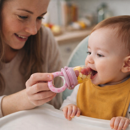 Anneau Grignoteur Bébé en Silicone – Découverte Alimentaire Sécurisée / Fruit & Légumes